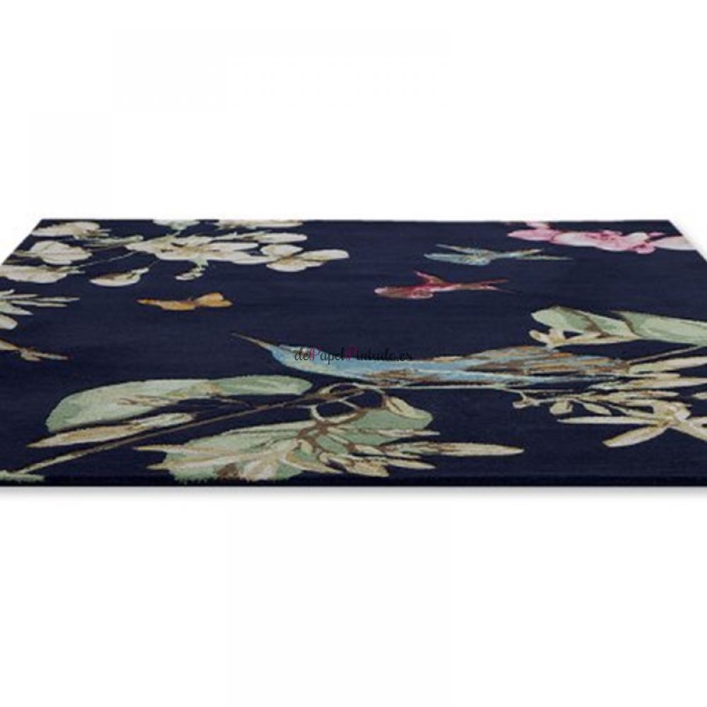 Alfombra WEDGWOOD LANA Y VISCOSA HUMMINGBIRD NAVY 120X180-2